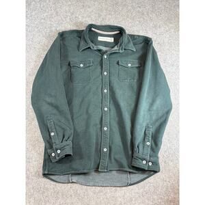 The Normal Brand Flannel Button Up Shirt Men XL Green Utility Casual Relaxed Fit